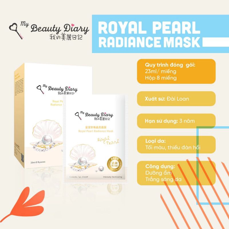 Mặt nạ My Beauty Diary hộp 8 miếng