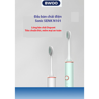 Đầu bàn chải điện Sonic SENK N101, bàn chải lông mềm Đầu cọ mềm mại được làm từ sợi Dupont nhật khẩu siêu mềm