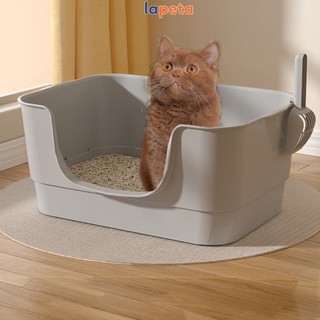 Khay vệ sinh cho mèo cỡ lớn thành cao size L chống văng cát Lapeta
