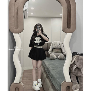 Set váy umi hàn chaleo 2m đen xanh