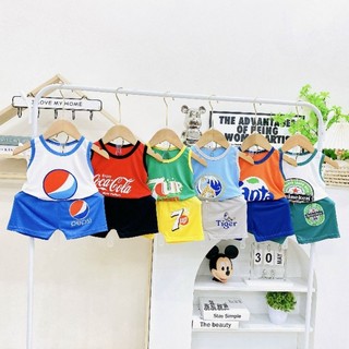 Combo 5 bộ ba lỗ thun lạnh họa tiết cho bé