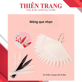 Móng que nhọn - móng mẫu nhọn dạng xâu giá rẻ- móng que tập sơn - vẽ đắp bột 1 bịch 50 que- dụng cụ nail chuyên nghiệp