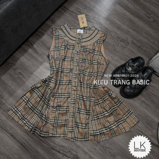 Váy suông kẻ sát nách bb QC