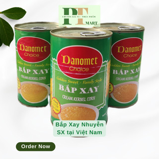 Bắp xay đóng hộp Danomet. Bắp lon 400g