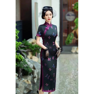 Sườn xám thượng hải Dáng Dài Sang Trọng size từ 47-65kg