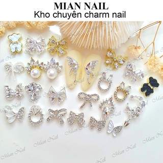 Charm nơ charm gấu charm bươm' charm nail gắn móng đính móng trang trí móng tay cao cấp MIAN
