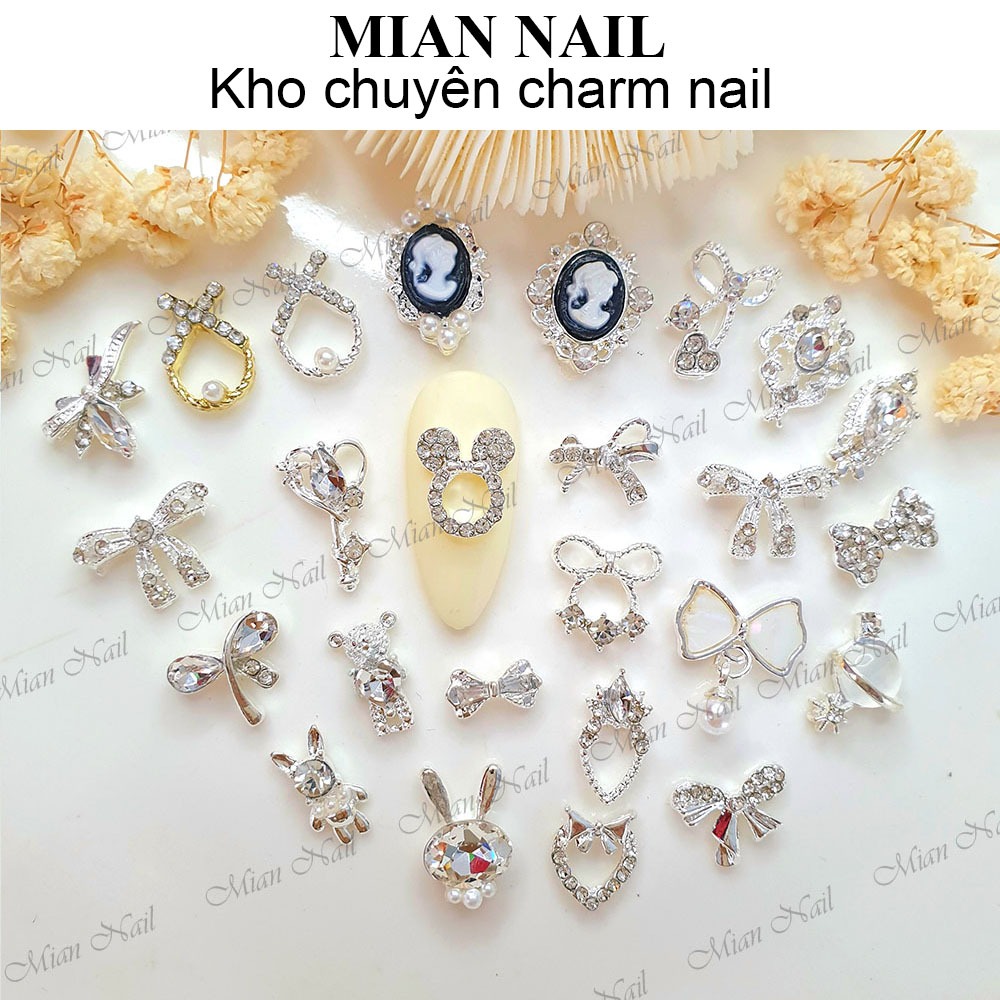 [Giá 1 Viên] Charm Nơ Charm Gấu Charm Trái Tim Charm Nail Gắn Móng Đính Móng Trang Trí Móng Tay Nghệ Thuật [Bảng 13]Mian