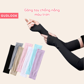 Găng Ống Tay Chống Nắng GUDLOOK Thoáng Khí Chống Tia UV Màu Trơn