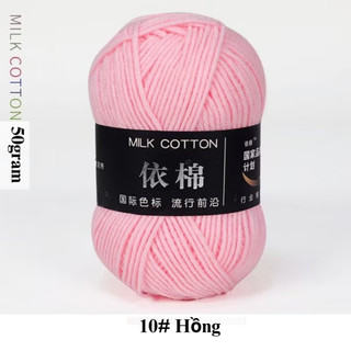 Len milk cotton 50gram (màu 01-86) làm đồ handmade