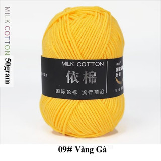 Len milk cotton 50gram (màu 01-86) làm đồ handmade