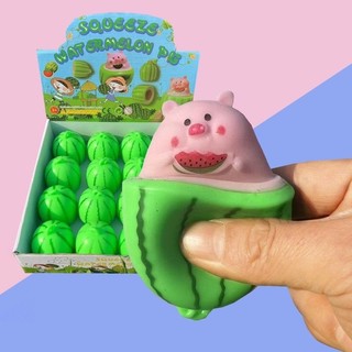 Đồ chơi Trung Thu Squeeze bóp dẻo giảm căng thẳng Squishy Lợn dưa hấu ham ăn