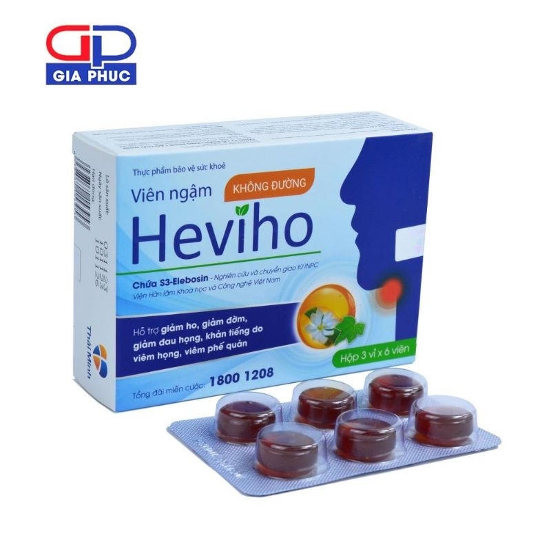 Viên ngậm heviho hộp 24 viên