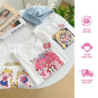 Áo thun babytee trắng in hình no2 Buddies.25
