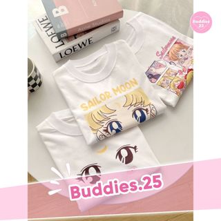 BUDDIES | Áo thun babytee trắng in hình no2