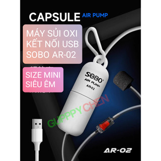 Máy sủi oxi usb sobo ar-02 nhỏ gọn siêu êm dùng cho hồ cá