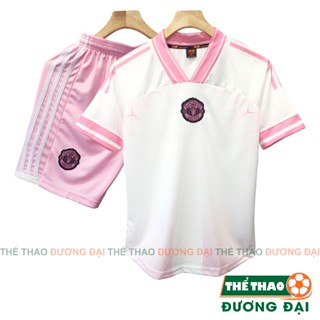 Quần Áo Bóng Đá, Đồ Đá Banh MU Trắng HỒNG 2024 Thun Mè Cao Cấp Thoáng Khí Thể Thao Đương Đại