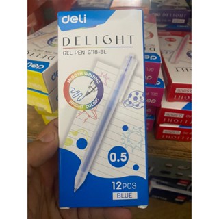  Combo 6 12 Cây    Có Bảng Màu   Bút bi nước mực gel bấm nhiều màu 0.5mm Deli xinh xắn nhanh khô  mực chất lượng cao G118 