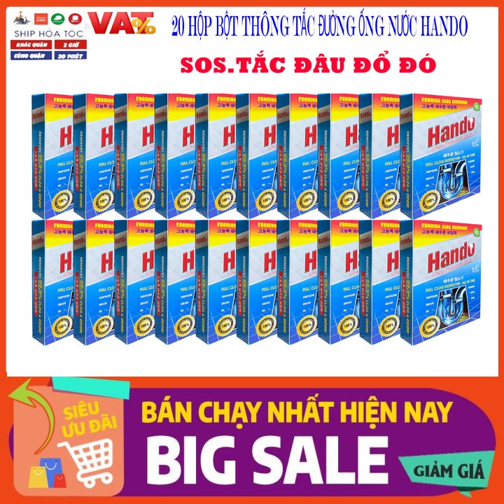 [HOT] Bộ 20 gói Bột thông cống Hando