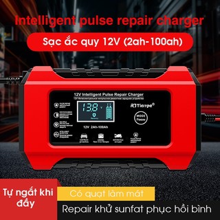 Sạc bình ắc quy 12v 6A 100Ah TIANYE có khử sunfat phục hồi bình- chống chập chống ngược cực- sạc acquy xe máy- ô tô