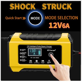 Sạc bình acquy 12V/6A 2Ah-100Ah TIANYE tự ngắt khi đầy chức năng bảo dưỡng phục hồi ắc quy bằng khử sunfat