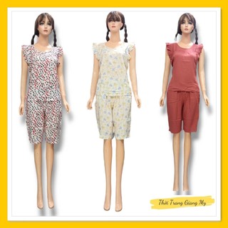 Đồ bộ tole - lanh nữ lửng cánh tiên - xuất khẩu, đồ mặc nhà, chất lượng chuẩn, thoải mái & mát mẻ