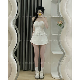 Set cúp ngực khoá đan dây eo chân váy A ( hình chính chủ HƯƠNG TUYẾT ANH BOUTIQUE )