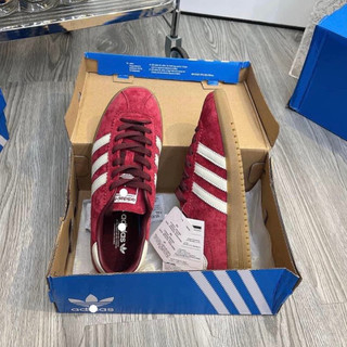 Giày Adida Bermuda Burgundy Đỏ Đô Nam Nữ Basic Lai Au Cao Cấp