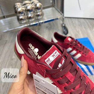 Giày Adida Bermuda Burgundy Đỏ Đô Nam Nữ Basic Lai Au Cao Cấp