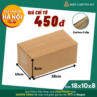 18x10x8 COMBO 20 Hộp Carton đóng hàng đựng phụ kiện giá rẻ - Hộp Carton HT