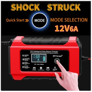 Sạc bình acquy 12V/6A 4Ah-100Ah TIANYE tự ngắt khi đầy chức năng bảo dưỡng phục hồi ắc quy bằng khử sunfat- ắc quy