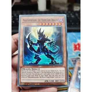 [Yugioh Funny Shop] 1 lá thẻ bài Mikazukinoyaiba, the Moon Fang Dragon - LEDE-EN027 - Common 1st Edition
