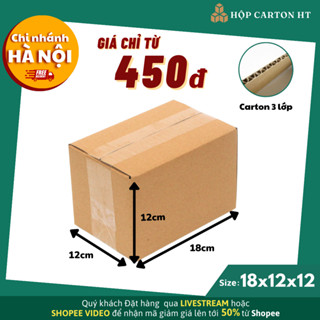 18x12x12  COMBO 20 Hộp carton đóng hàng đựng giày dép, phụ kiện đồ gia dụng giá rẻ - Hộp Carton HT