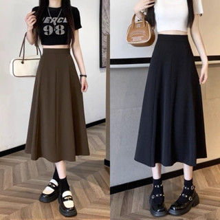 Chân váy xếp ly TOTOSA dáng dài cạp lưng cao cho công sở chất vải loại 1 H1