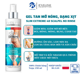 Gel tan mỡ cấp tốc nóng eveline slimming giúp giảm mỡ dưới da mạnh mẽ săn chắc da giảm rạn da