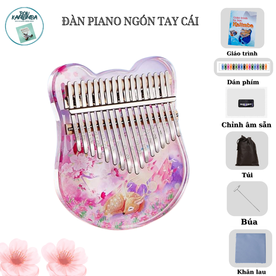 Đàn Kalimba Pha Lê Trong Suốt - Kalimba Trong Suốt - Kalimba Crystal - Full Phụ Kiện