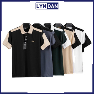 Áo polo nam thể thao sang trọng LYNDAN chất liệu thấm hút mồ hôi, áo thun nam nữ cổ trụ ngắn tay phối màu trẻ trung.