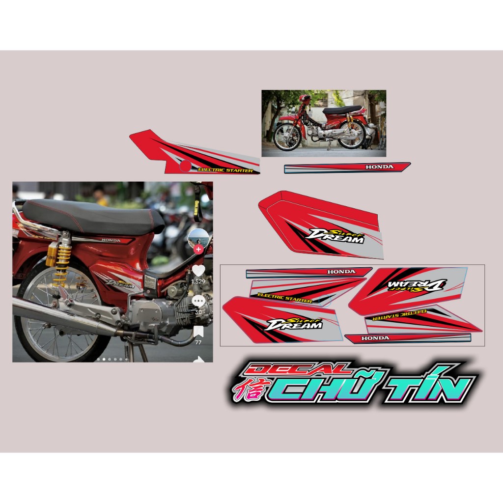 TEM CHẾ DREAM ĐỎ CANDY - TEM DREAM ĐỎ CANDY - TEM DREAM KIỂNG ĐẸP - TEM DREAM 3 LỚP 