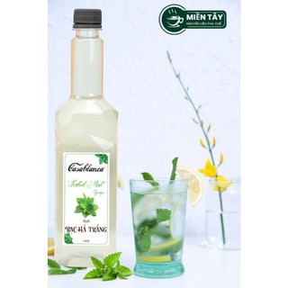 Siro bạc hà trắng, mojito CASABLANCA 750ml - Syrup nguyên liệu làm trà trái cây và soda