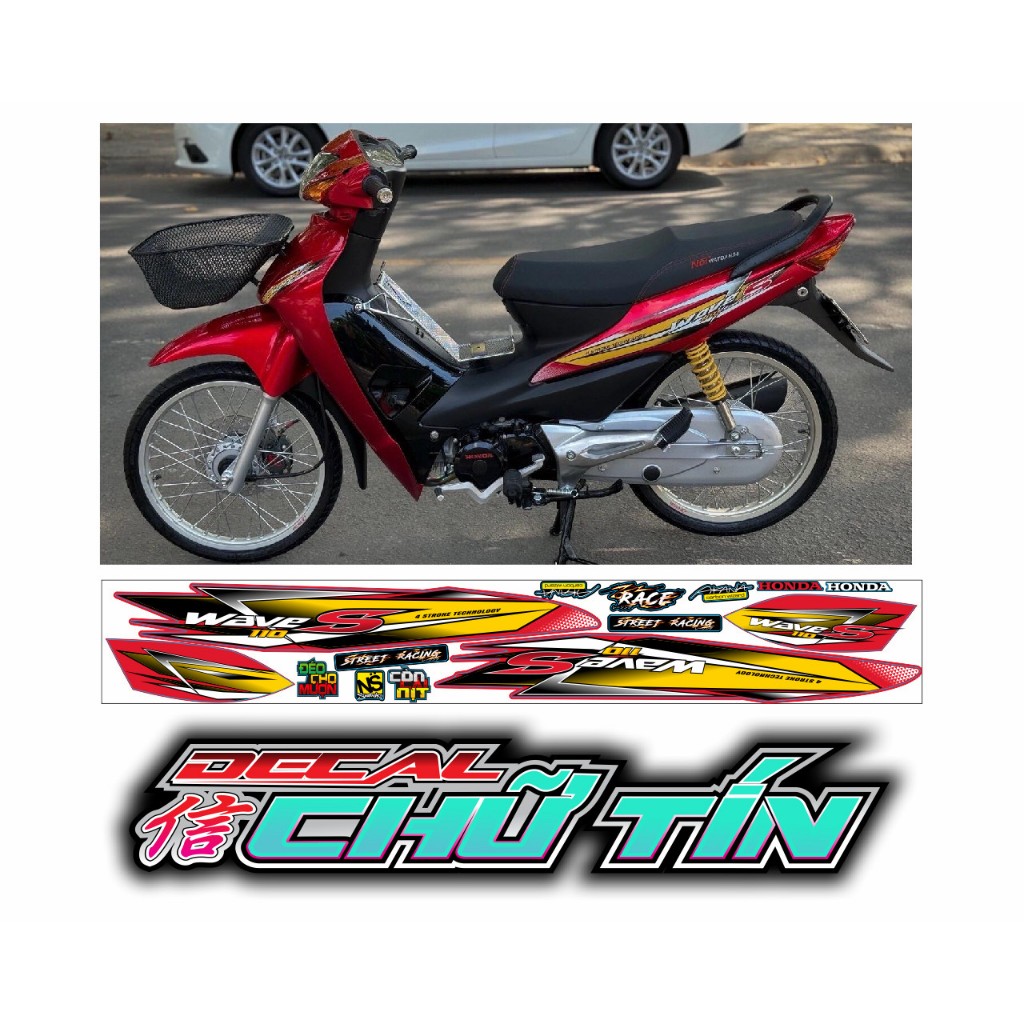 TEM CHẾ WAVE A ĐỎ CANDY - TEM CHẾ WAVE XE ĐỎ - TEM WAVE KIỂNG ĐỎ 