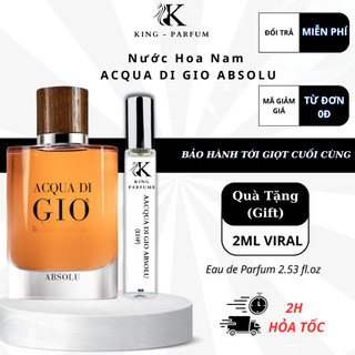 Nước Hoa Nam Acqua Giorgio Absolu KING PARFUM hương Gỗ Thơm phong cách Nam tính, Sang trọng
