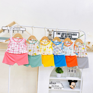 Bộ đồ ba lỗ cho bé trai và bé gái size 7-17kg thun lạnh
