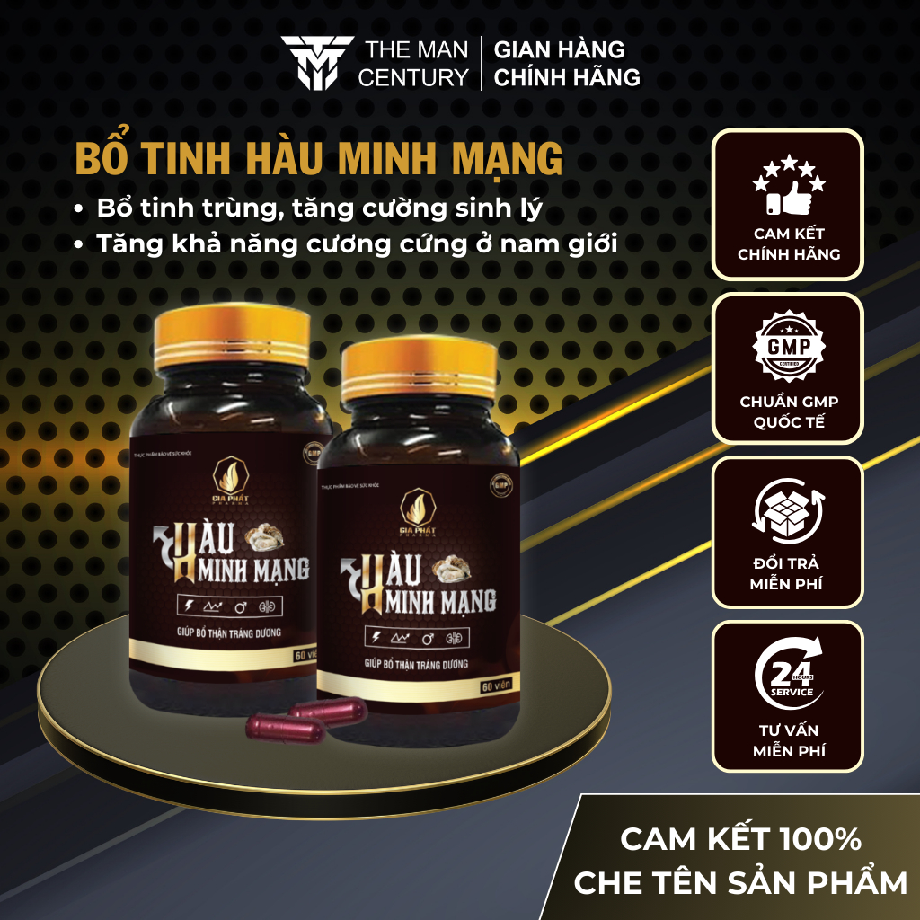 Combo 2 Lọ Viên Uống Cải Thiện Xuất Tinh Sớm Kéo Dài Thời Gian Tăng Cường Sinh Lý Nam 60 Viên/Lọ