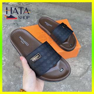Dép da nam MANADO quai da mềm êm chân chống nước tốt lên chân SANG CHẢNH Dép nam đẹp 2024 Hatashop