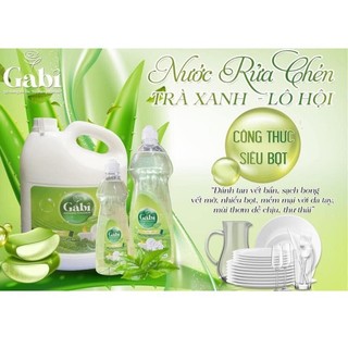Nước rửa chén Gabi 3.6L cao cấp, nước rửa bát không hại da tay hương quế, diệt sạch vi khuẩn