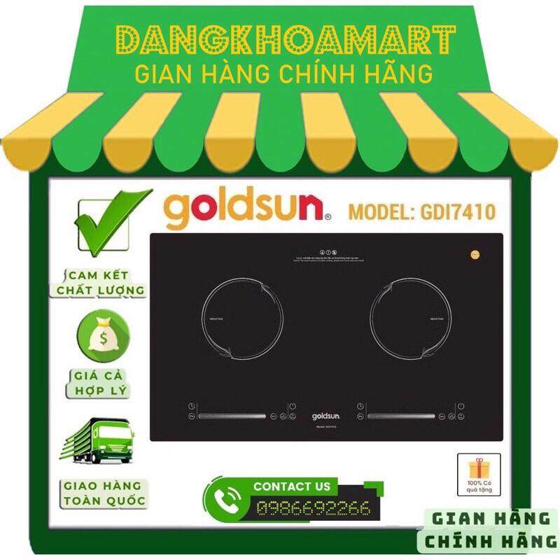 Bếp điện từ đôi Goldsun GDI7410