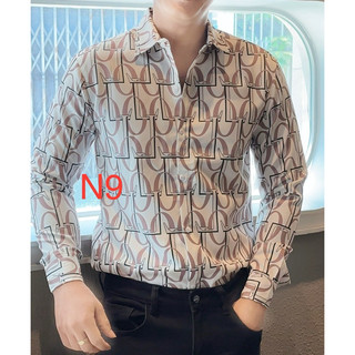 Áo sơ mi hoạ tiết chất mago