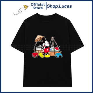 Áo Thun In Hình Chuột Mickey Nón Lá Quang Gánh Việt Nam Unisex Nam Nữ Shop.Lucas