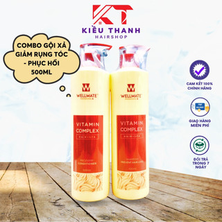 [Wellmate] Combo dầu gội xả giảm rụng, phục hồi tóc WELLMATE 500ML