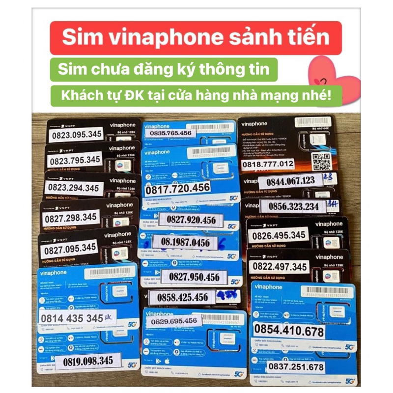 [HM] Sim Vina số dễ nhớ đuôi 345, 456 (Khách tự đăng ký sim nhé)