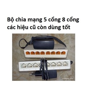 Bộ chía mạng 8 cổng 5 cổng nhiều hiệu - Hàng cũ còn dùng tốt